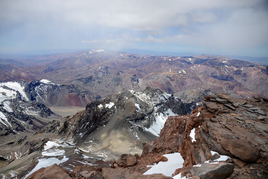 49 Cerro Ameghino With Cerro del Tambillo In Distance From Aconcagua Summit 6962m